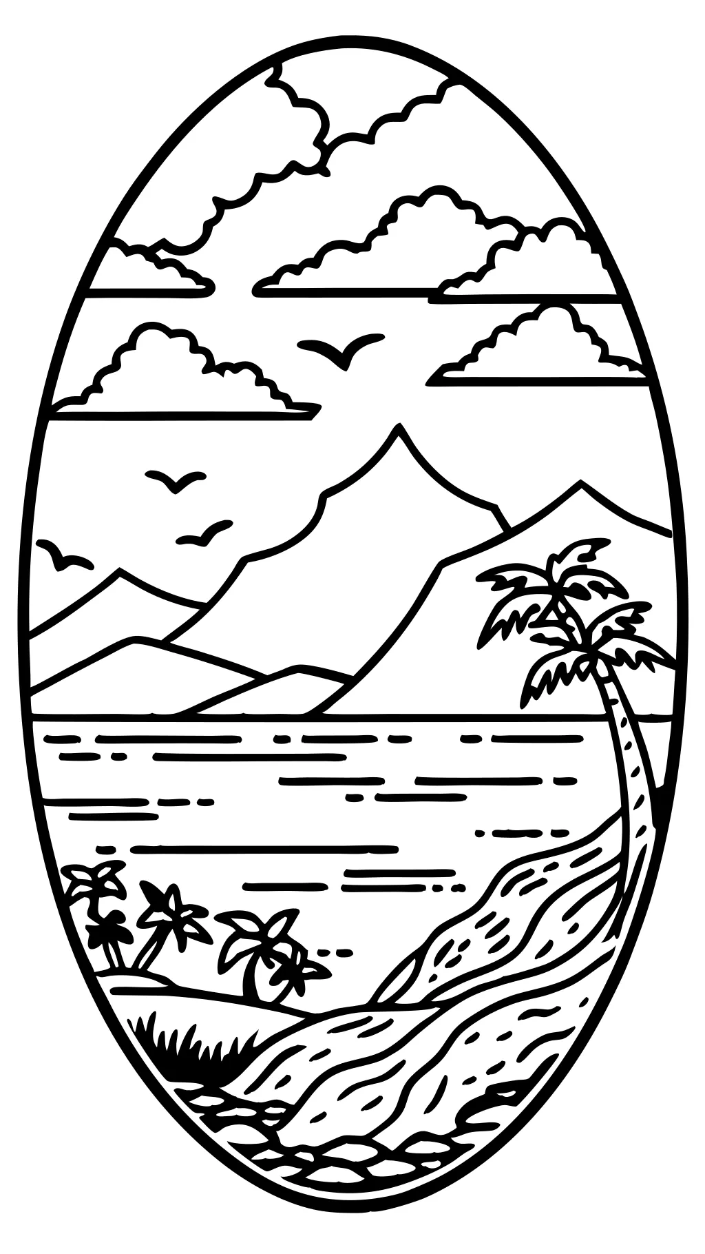 sunset coloring pages